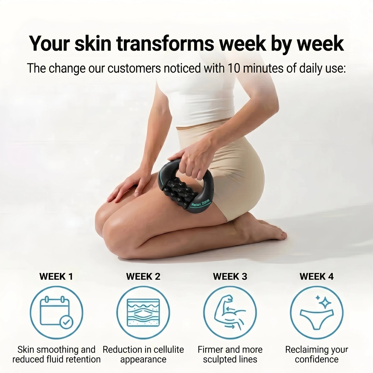 RelaxZone™ SculptRoll™ | At-Home Cellulite Massage – For a Smooth & Firm Appearance